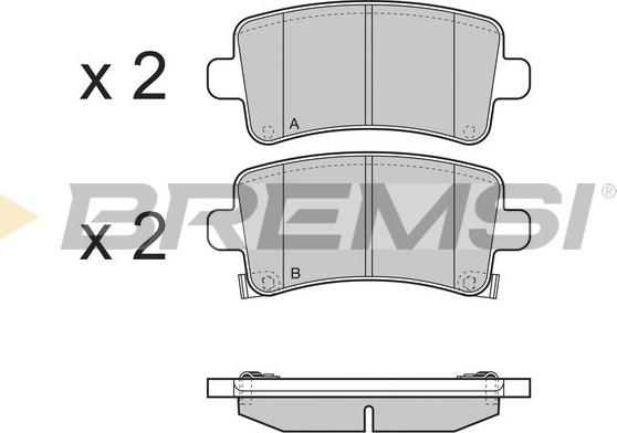 Bremsi BP3379 - Тормозные колодки, дисковые, комплект autospares.lv