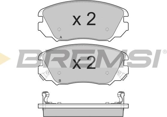 Bremsi BP3376 - Тормозные колодки, дисковые, комплект autospares.lv