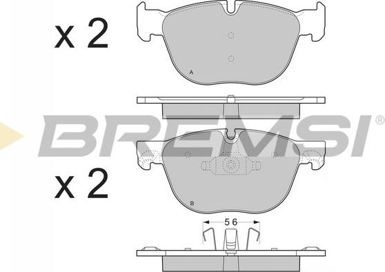 Bremsi BP3371 - Тормозные колодки, дисковые, комплект autospares.lv