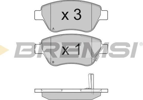 Bremsi BP3294 - Тормозные колодки, дисковые, комплект autospares.lv