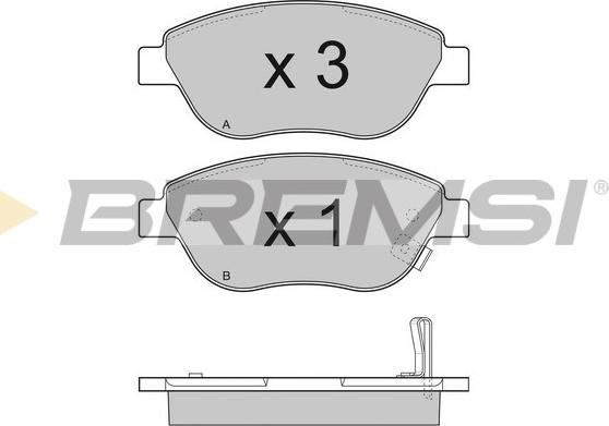 Bremsi BP3295 - Тормозные колодки, дисковые, комплект autospares.lv