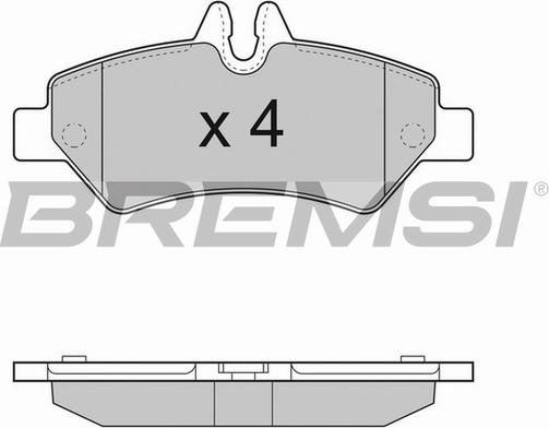 Bremsi BP3293TR - Тормозные колодки, дисковые, комплект autospares.lv