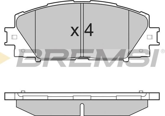 Bremsi BP3249 - Тормозные колодки, дисковые, комплект autospares.lv