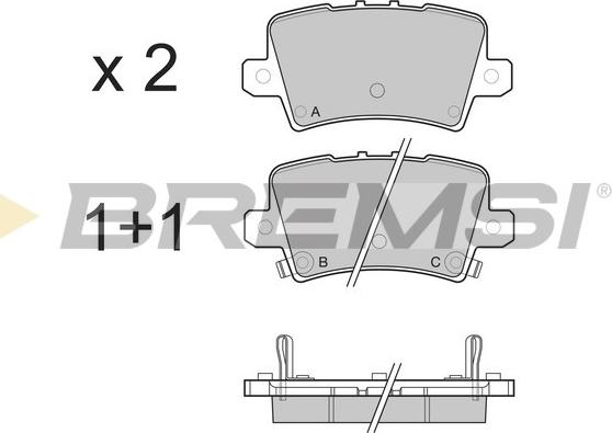 Bremsi BP3246 - Тормозные колодки, дисковые, комплект autospares.lv