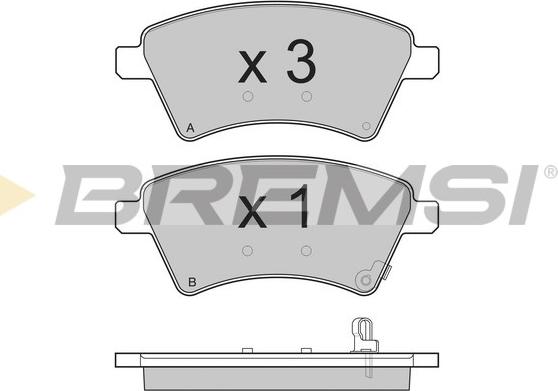 Bremsi BP3242 - Тормозные колодки, дисковые, комплект autospares.lv