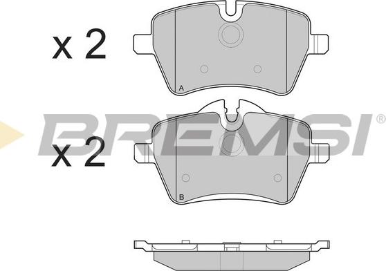 Bremsi BP3247 - Тормозные колодки, дисковые, комплект autospares.lv