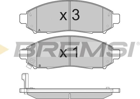 Bremsi BP3256 - Тормозные колодки, дисковые, комплект autospares.lv