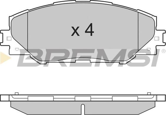 Bremsi BP3250 - Тормозные колодки, дисковые, комплект autospares.lv