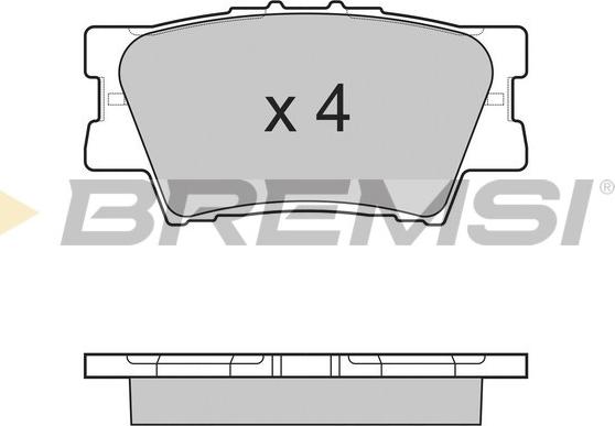 Bremsi BP3252 - Тормозные колодки, дисковые, комплект autospares.lv