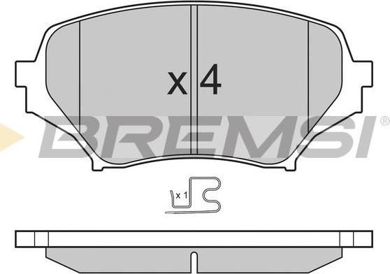Bremsi BP3260 - Тормозные колодки, дисковые, комплект autospares.lv