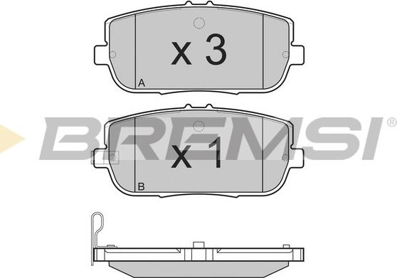 Bremsi BP3261 - Тормозные колодки, дисковые, комплект autospares.lv