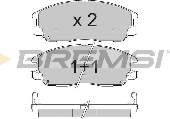 Bremsi BP3268 - Тормозные колодки, дисковые, комплект autospares.lv