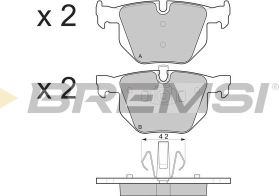 Bremsi BP3263 - Тормозные колодки, дисковые, комплект autospares.lv