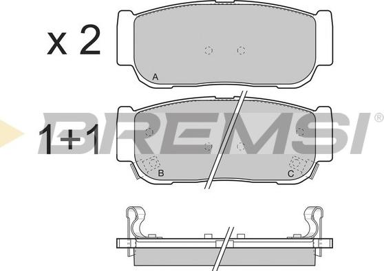 Bremsi BP3267 - Тормозные колодки, дисковые, комплект autospares.lv