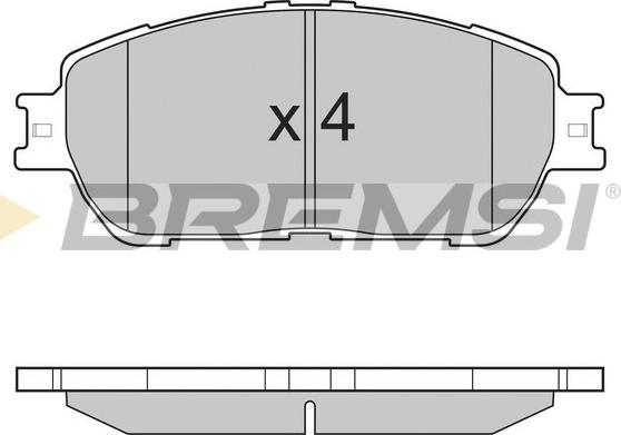 Bremsi BP3209 - Тормозные колодки, дисковые, комплект autospares.lv
