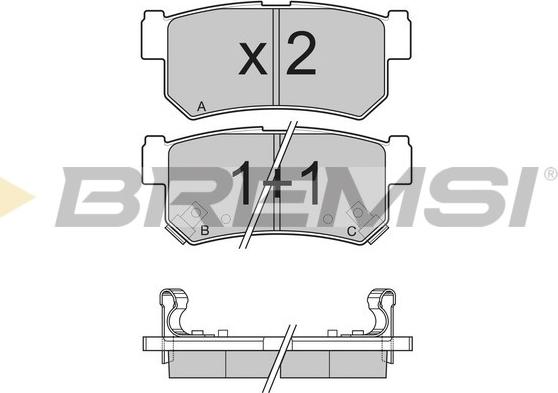 Bremsi BP3203 - Тормозные колодки, дисковые, комплект autospares.lv