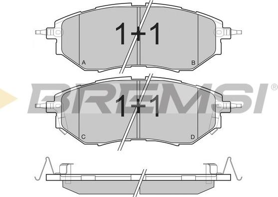 Bremsi BP3211 - Тормозные колодки, дисковые, комплект autospares.lv