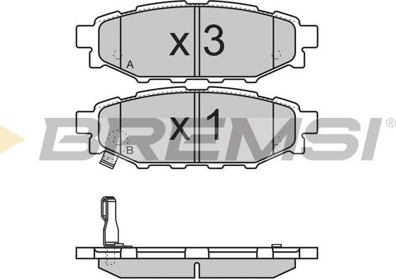 Bremsi BP3218 - Тормозные колодки, дисковые, комплект autospares.lv