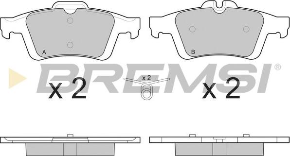 Bremsi BP3217 - Тормозные колодки, дисковые, комплект autospares.lv