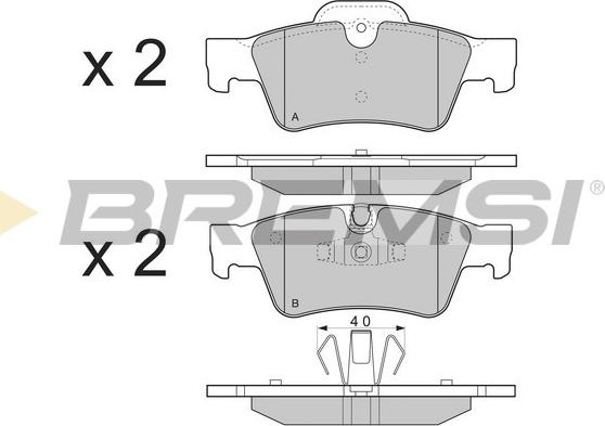 Bremsi BP3280 - Тормозные колодки, дисковые, комплект autospares.lv