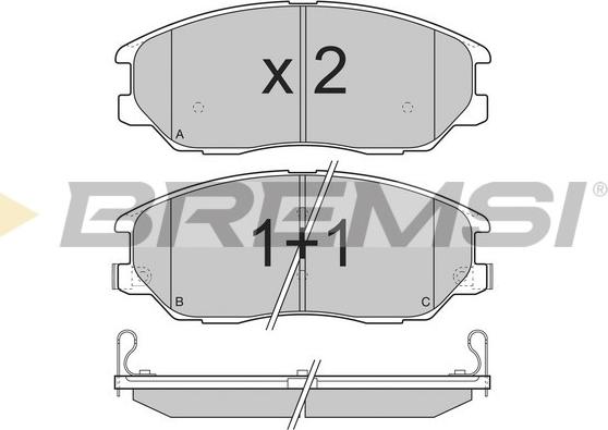 Bremsi BP3281 - Тормозные колодки, дисковые, комплект autospares.lv