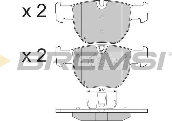 Bremsi BP3287 - Тормозные колодки, дисковые, комплект autospares.lv