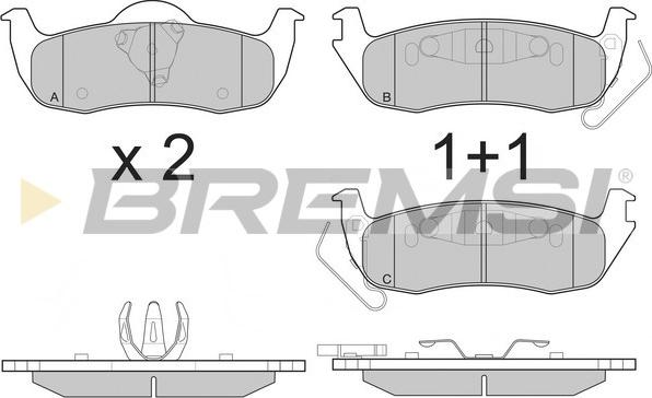 Bremsi BP3239 - Тормозные колодки, дисковые, комплект autospares.lv