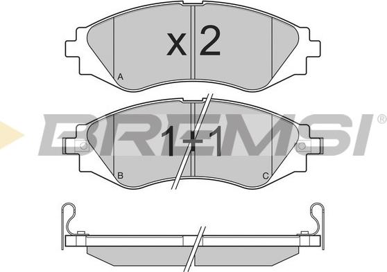 Bremsi BP3234 - Тормозные колодки, дисковые, комплект autospares.lv