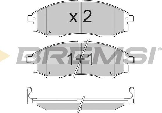 Bremsi BP3230 - Тормозные колодки, дисковые, комплект autospares.lv