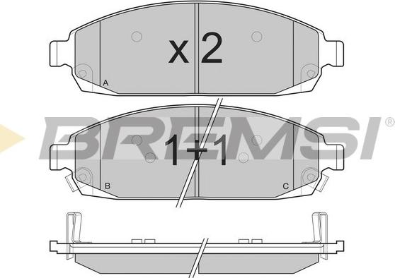 Bremsi BP3238 - Тормозные колодки, дисковые, комплект autospares.lv