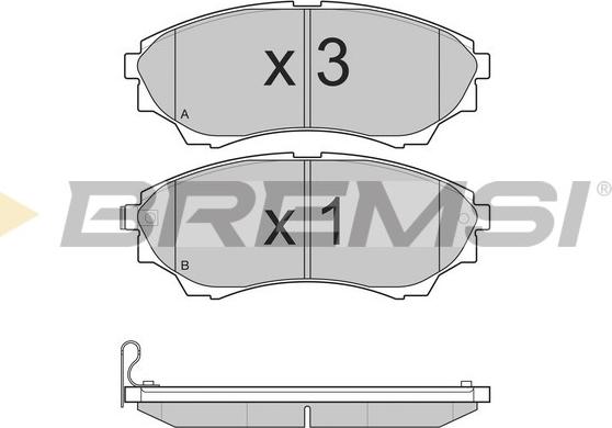 Bremsi BP3232 - Тормозные колодки, дисковые, комплект autospares.lv