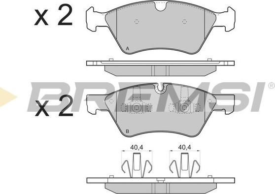 Bremsi BP3279 - Тормозные колодки, дисковые, комплект autospares.lv