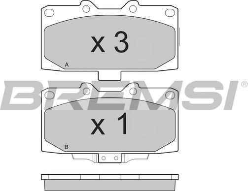 Bremsi BP3271 - Тормозные колодки, дисковые, комплект autospares.lv