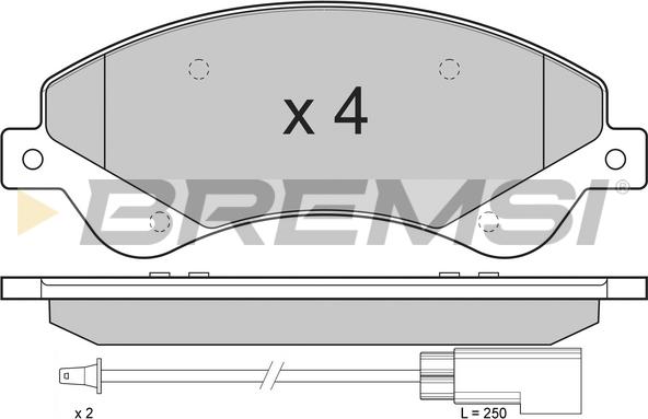 Bremsi BP3273 - Тормозные колодки, дисковые, комплект autospares.lv