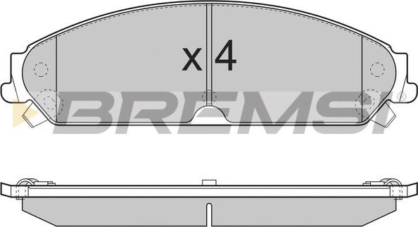 Bremsi BP3277 - Тормозные колодки, дисковые, комплект autospares.lv