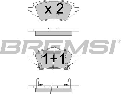 Bremsi BP3796 - Тормозные колодки, дисковые, комплект autospares.lv