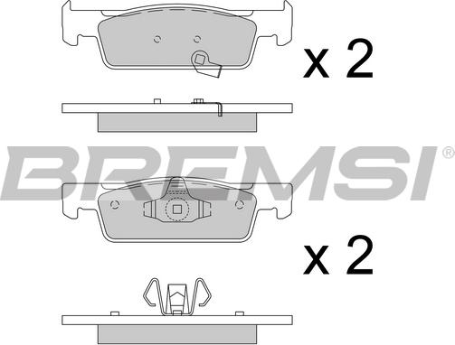 Bremsi BP3798 - Тормозные колодки, дисковые, комплект autospares.lv