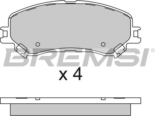 Bremsi BP3793 - Тормозные колодки, дисковые, комплект autospares.lv