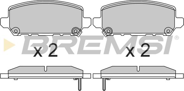 Bremsi BP3745 - Тормозные колодки, дисковые, комплект autospares.lv