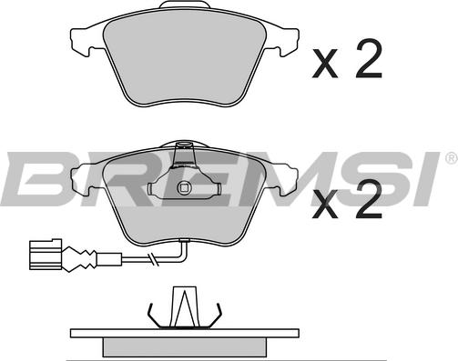 Bremsi BP3741 - Тормозные колодки, дисковые, комплект autospares.lv