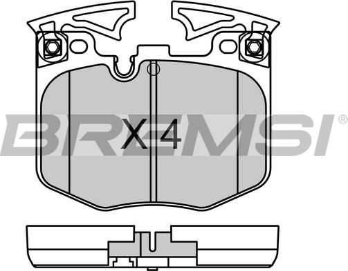 Bremsi BP3759 - Тормозные колодки, дисковые, комплект autospares.lv