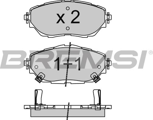 Bremsi BP3755 - Тормозные колодки, дисковые, комплект autospares.lv