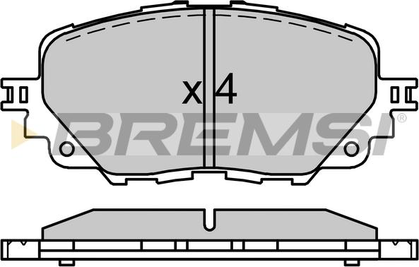 Bremsi BP3750 - Тормозные колодки, дисковые, комплект autospares.lv