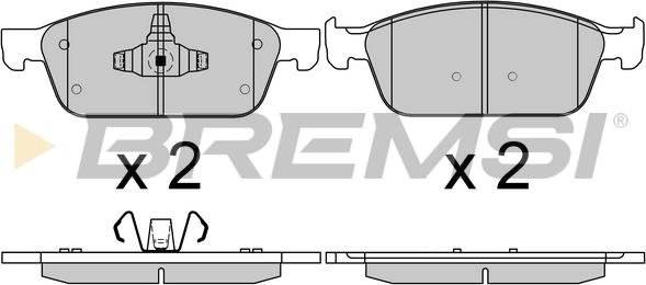 Bremsi BP3751 - Тормозные колодки, дисковые, комплект autospares.lv