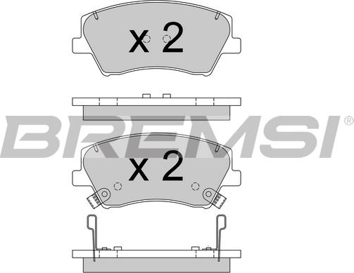 Bremsi BP3766 - Тормозные колодки, дисковые, комплект autospares.lv