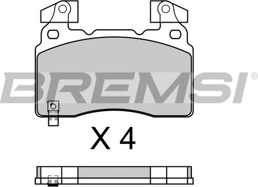 Bremsi BP3760 - Тормозные колодки, дисковые, комплект autospares.lv