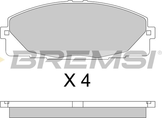 Bremsi BP3763 - Тормозные колодки, дисковые, комплект autospares.lv