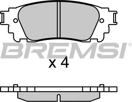 Bremsi BP3704 - Тормозные колодки, дисковые, комплект autospares.lv