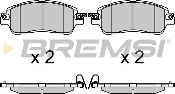 Bremsi BP3706 - Тормозные колодки, дисковые, комплект autospares.lv