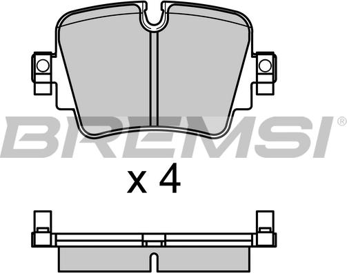 Bremsi BP3700 - Тормозные колодки, дисковые, комплект autospares.lv